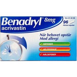 Benadryl® Få i håndkøb til en lav pris læs om bivirkninger mv.