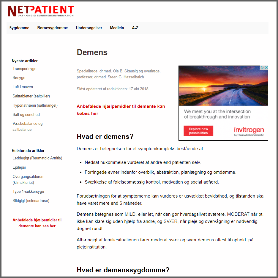 Affiliate links på NetPatient.dk